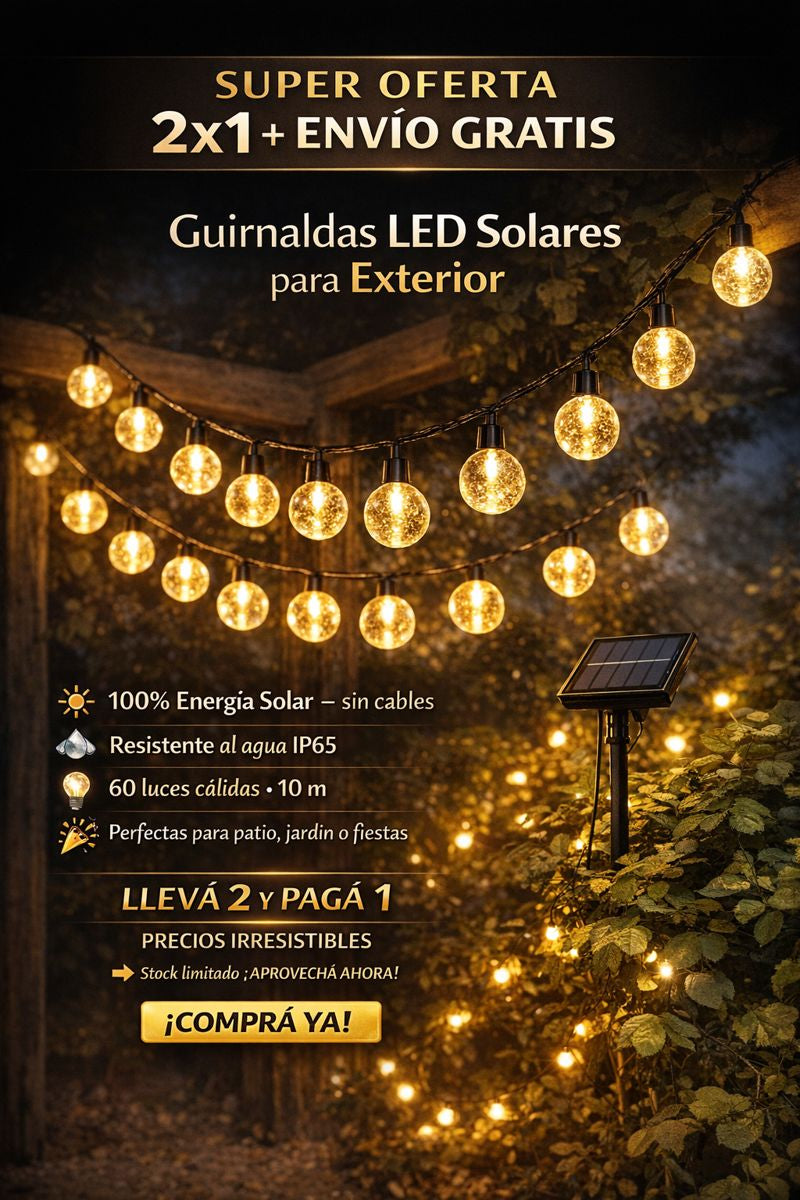 2x1 + Envíos gratis en Guirnaldas Led de Exterior