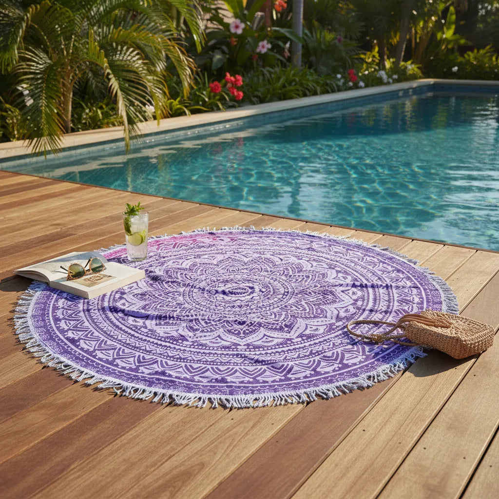 Toallon Toalla Playero Mandala 100% Poliester 150cm