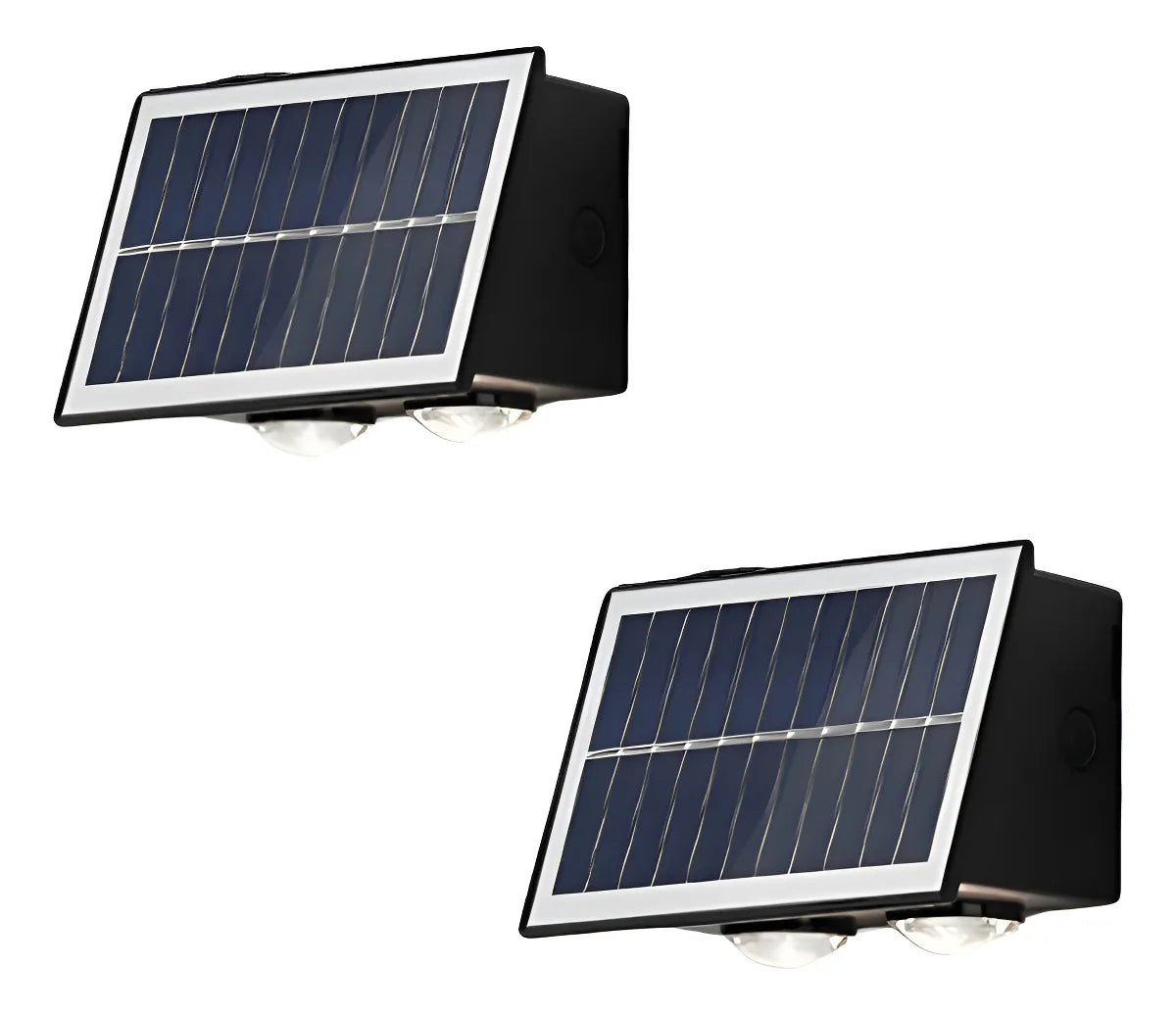 Foco Aplique Bidireccion .led Solar Luz Calida Exterior