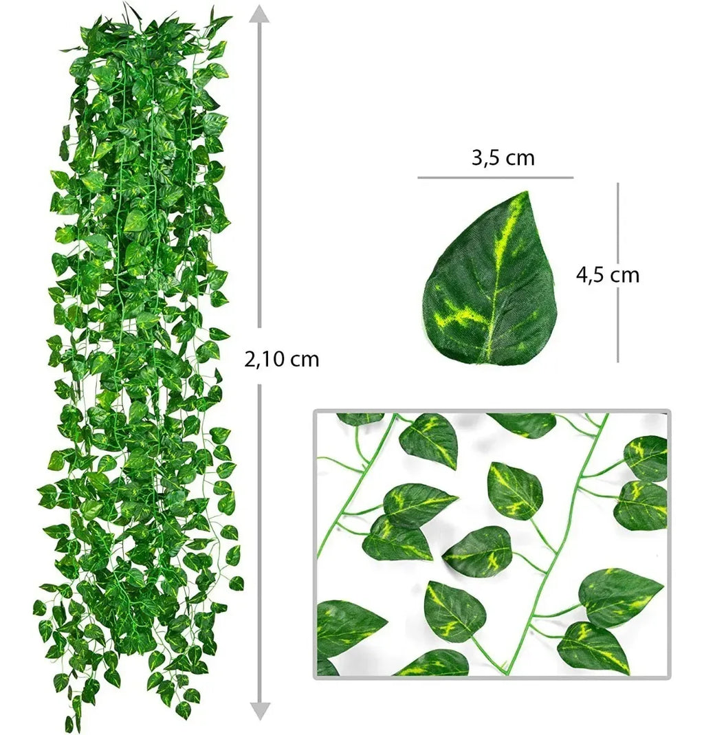 Enredaderas Artificiales Jardin Vertical Pack X 12 Unidades Decoracion