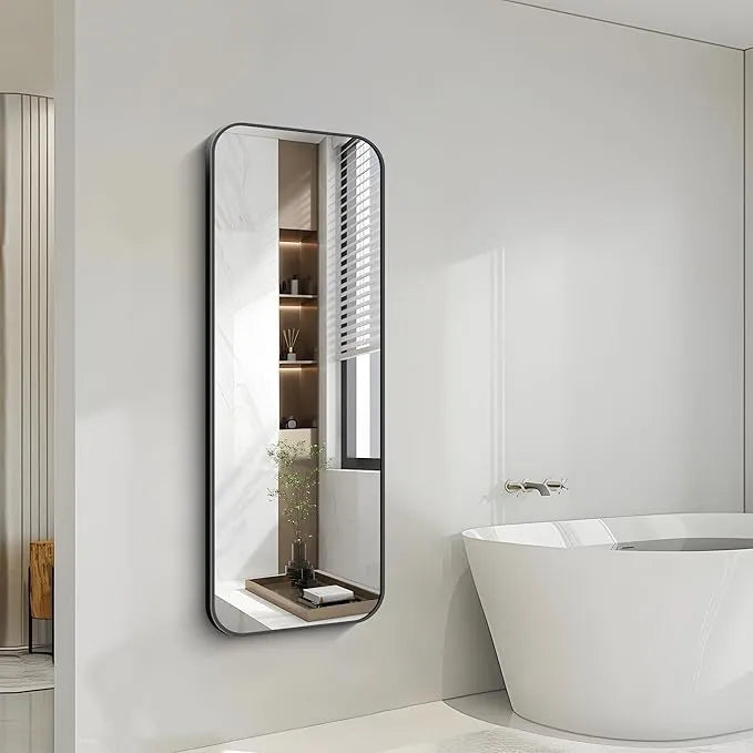 Espejo 120x50 Cm Rectangular Con Marco Deco Marco Negro