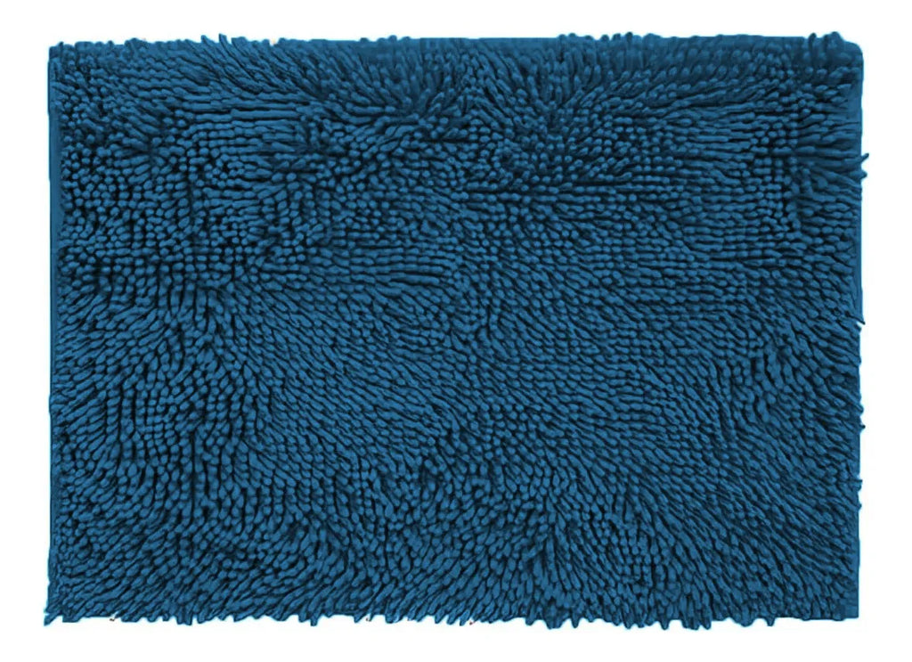 Alfombra Baño Shaggy Flecos Premium 40 X 60 Blanco