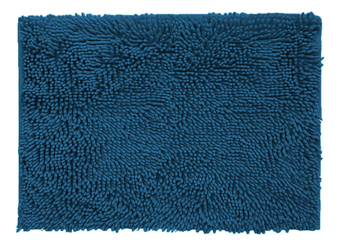 Alfombra Baño Shaggy Flecos Premium 40 X 60 Blanco